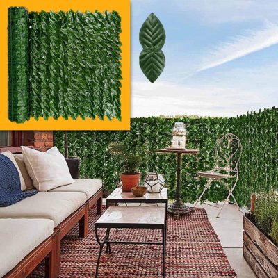 Sichtschutzwand mit künstlichen Blättern | LEAFPANEL