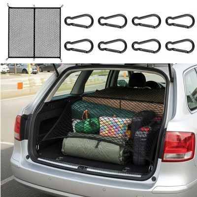 Elastisches Gepäcknetz - 120x120 cm, 6 Metallkarabiner | NETLASTIK