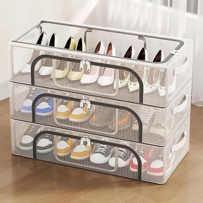 Transparente stapelbare Schuhaufbewahrung | DURASTOR